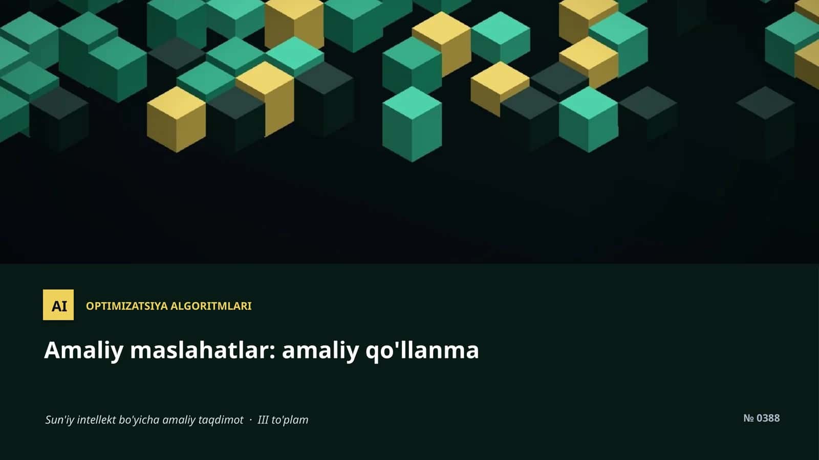 OPTIMIZATSIYA ALGORITMLARI 1