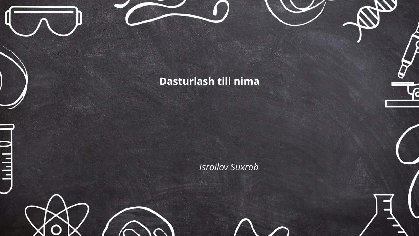 Dasturlash tillari tarixi 1