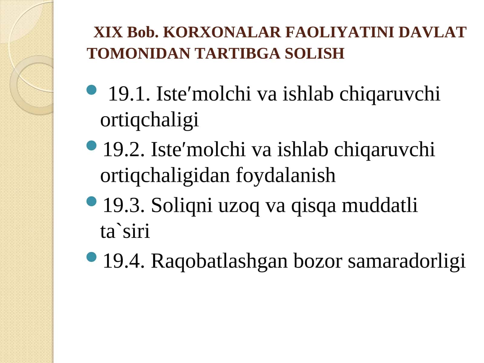 KORXONALAR FAOLIYATINI DAVLATTOMONIDAN TARTIBGA SOLISH 1