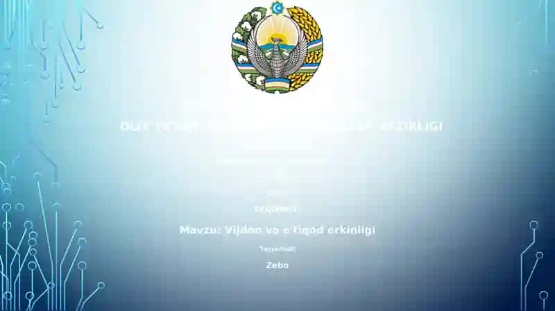 Vijdon va e'tiqod erkinligi 1