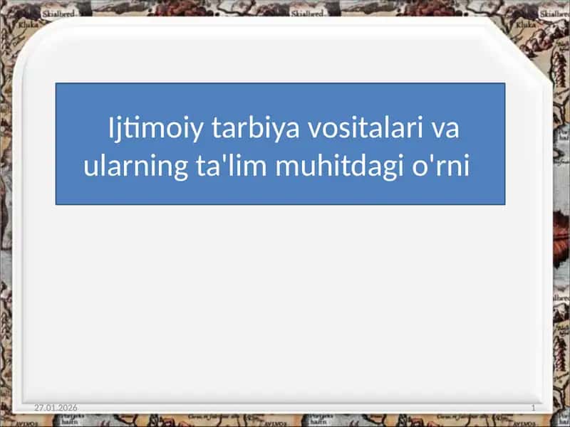 Ta’lim-tarbiya haqida 1