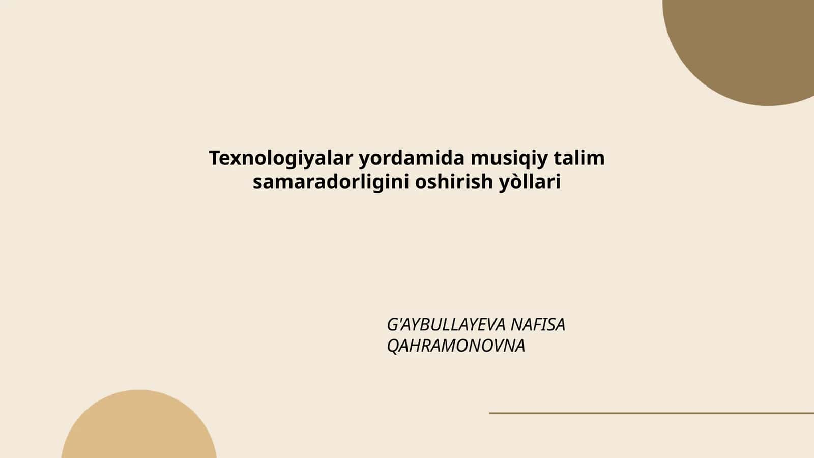 Texnologiyalar yordamida musiqiy talim samaradorligini oshirish yòllari 1