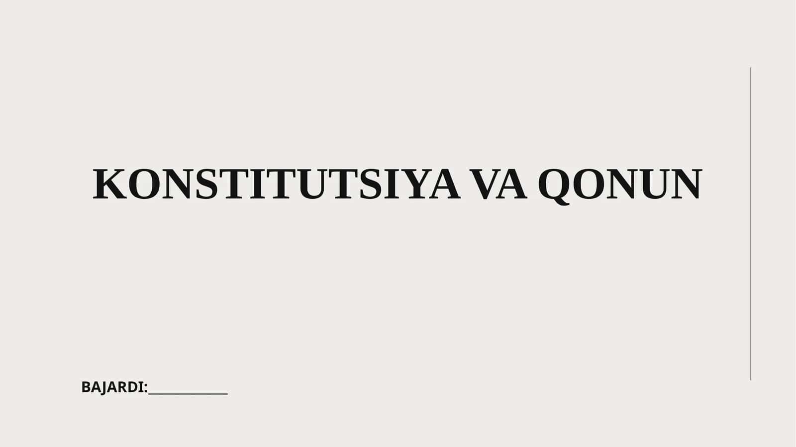 Konstitutsiya va qonun 1