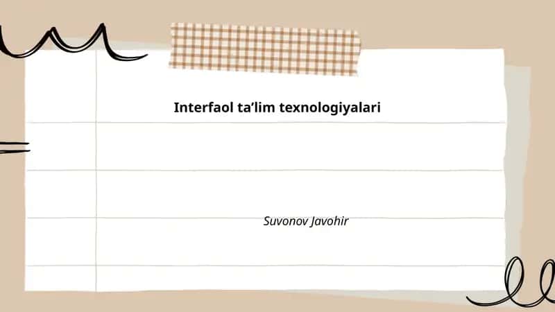 Interfaol ta'lim texnologiyalari 1