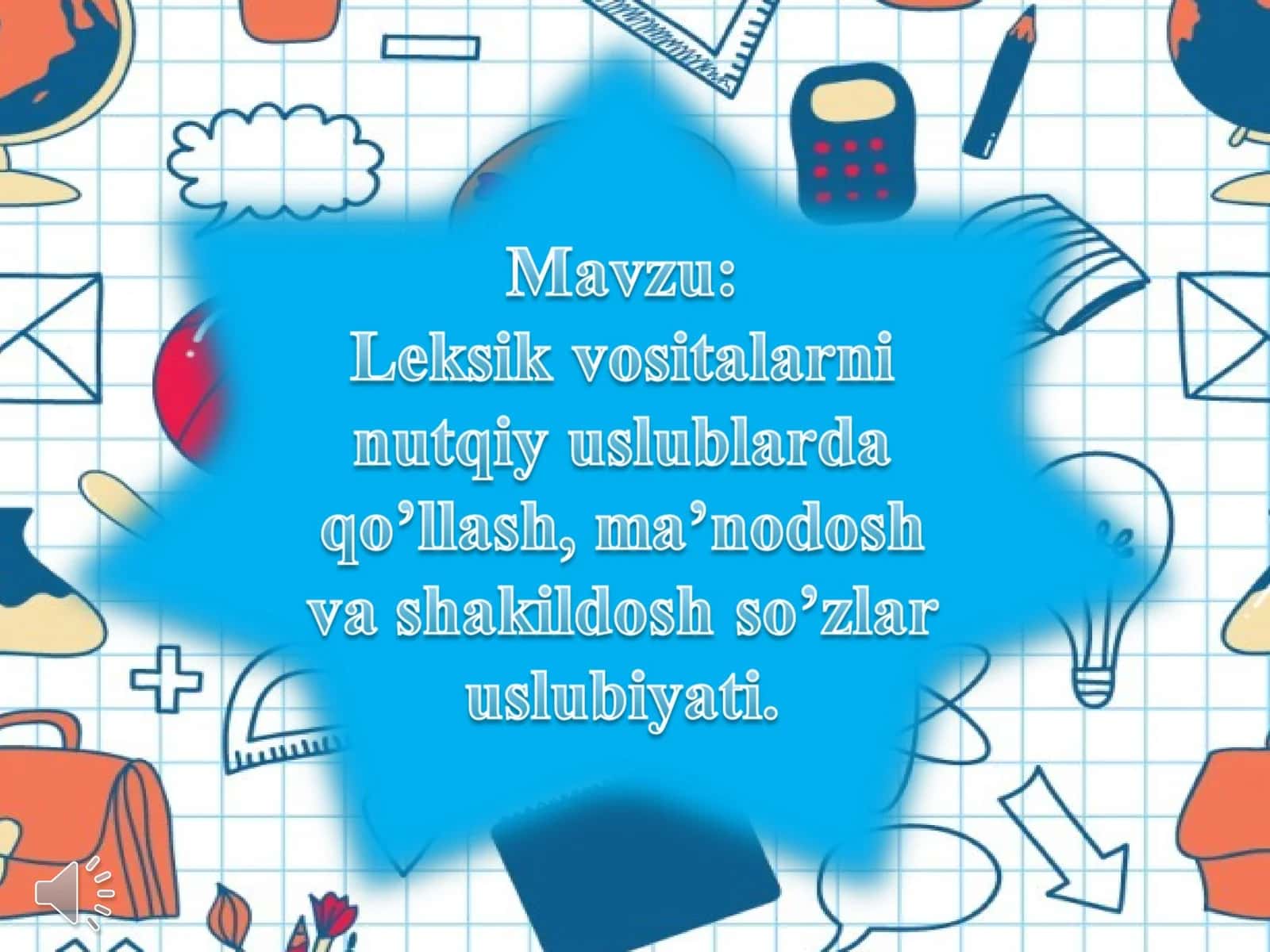 Leksik vositalarni nutqiy uslublarda qo’llash, ma’nodosh va shakildosh so’zlar uslubiyati 1