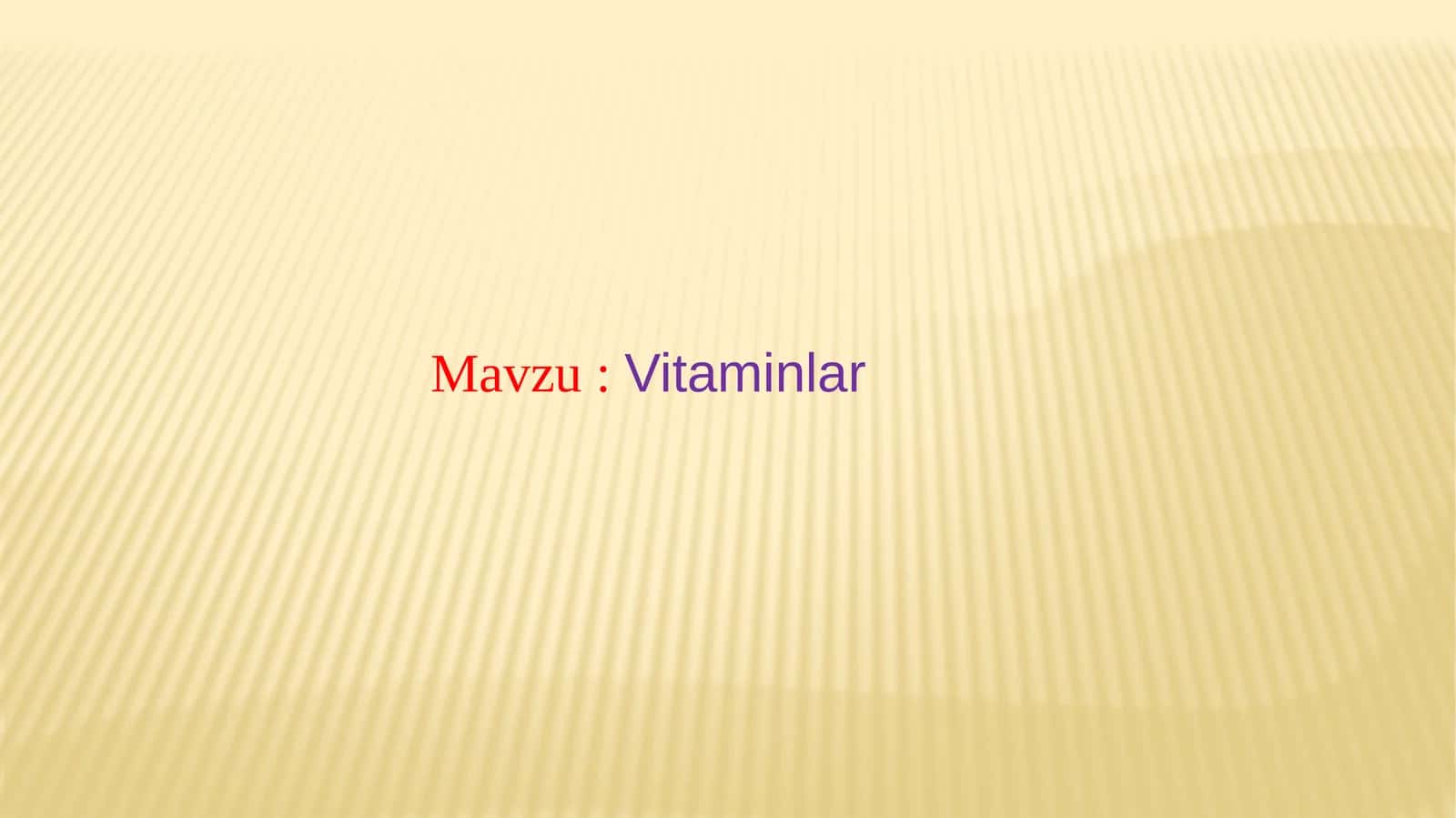 Vitaminlar 1