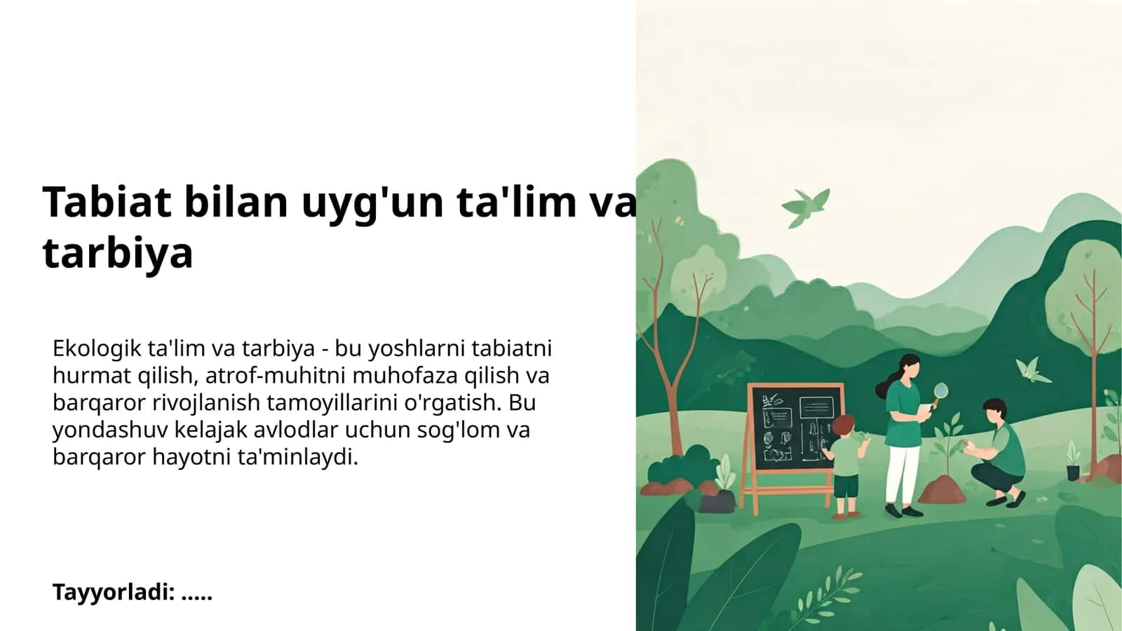 Tabiat bilan uyg'un ta'lim va tarbiya 1