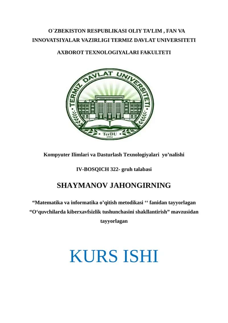 O‘quvchilarda kiberxavfsizlik tushunchasini shakllantirish 1