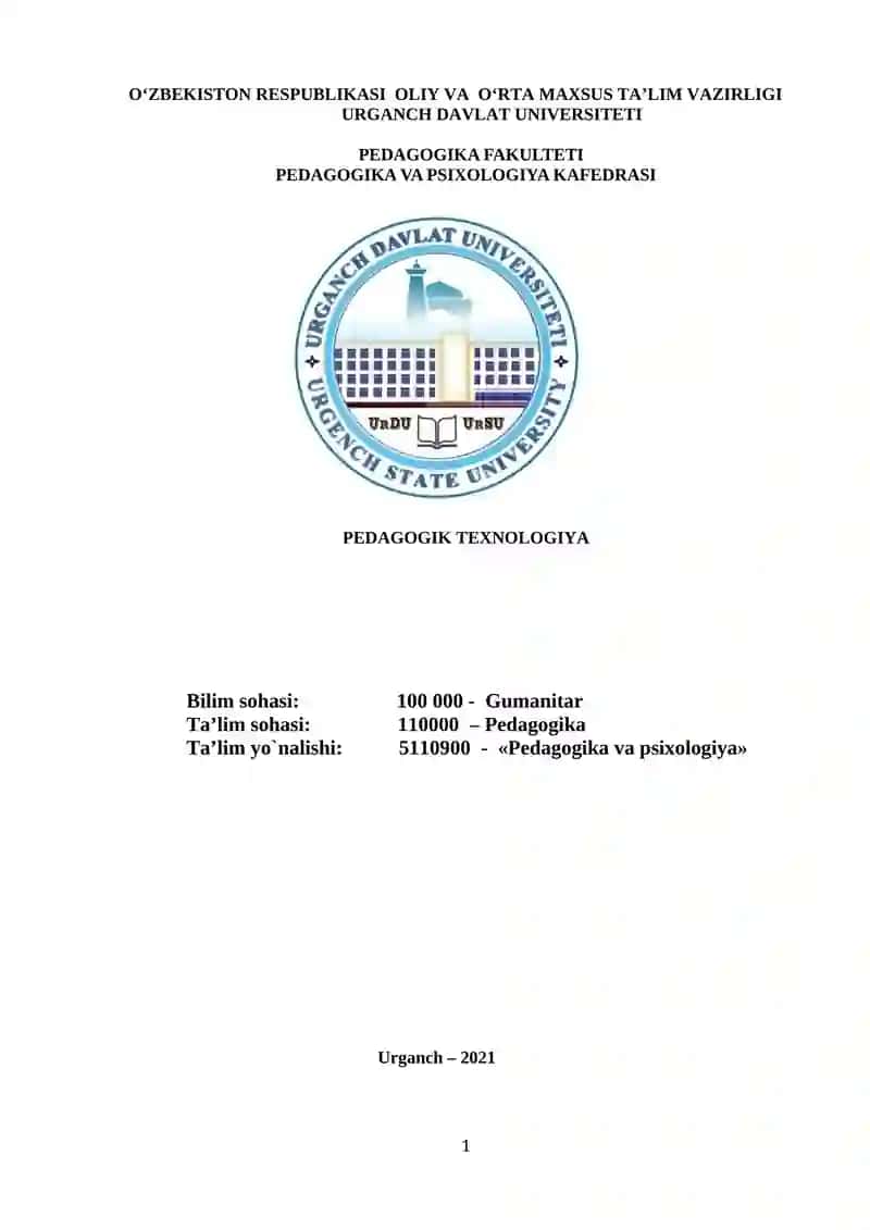 Seminar mashg'ulot ishlanmasi 1