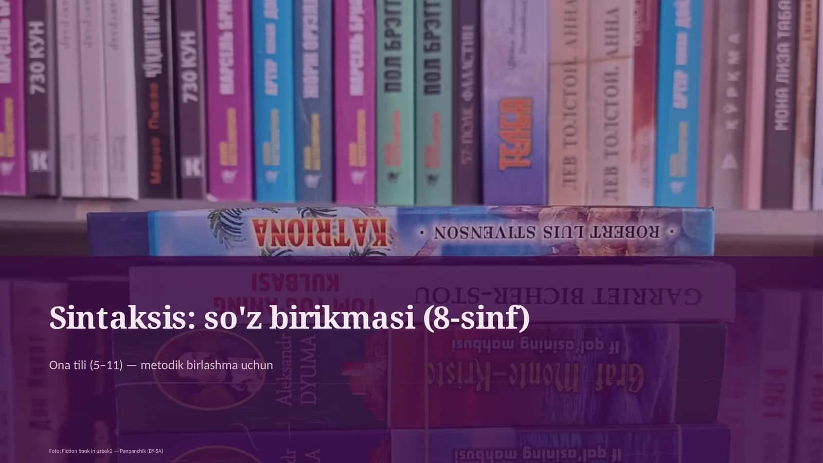 Sintaksis: so'z birikmasi (8-sinf) 1