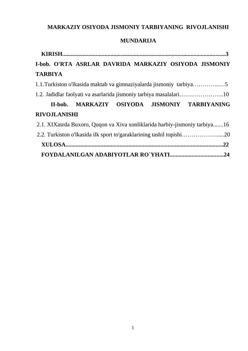 MARKAZIY OSIYODA JISMONIY TARBIYANING RIVOJLANISHI 1
