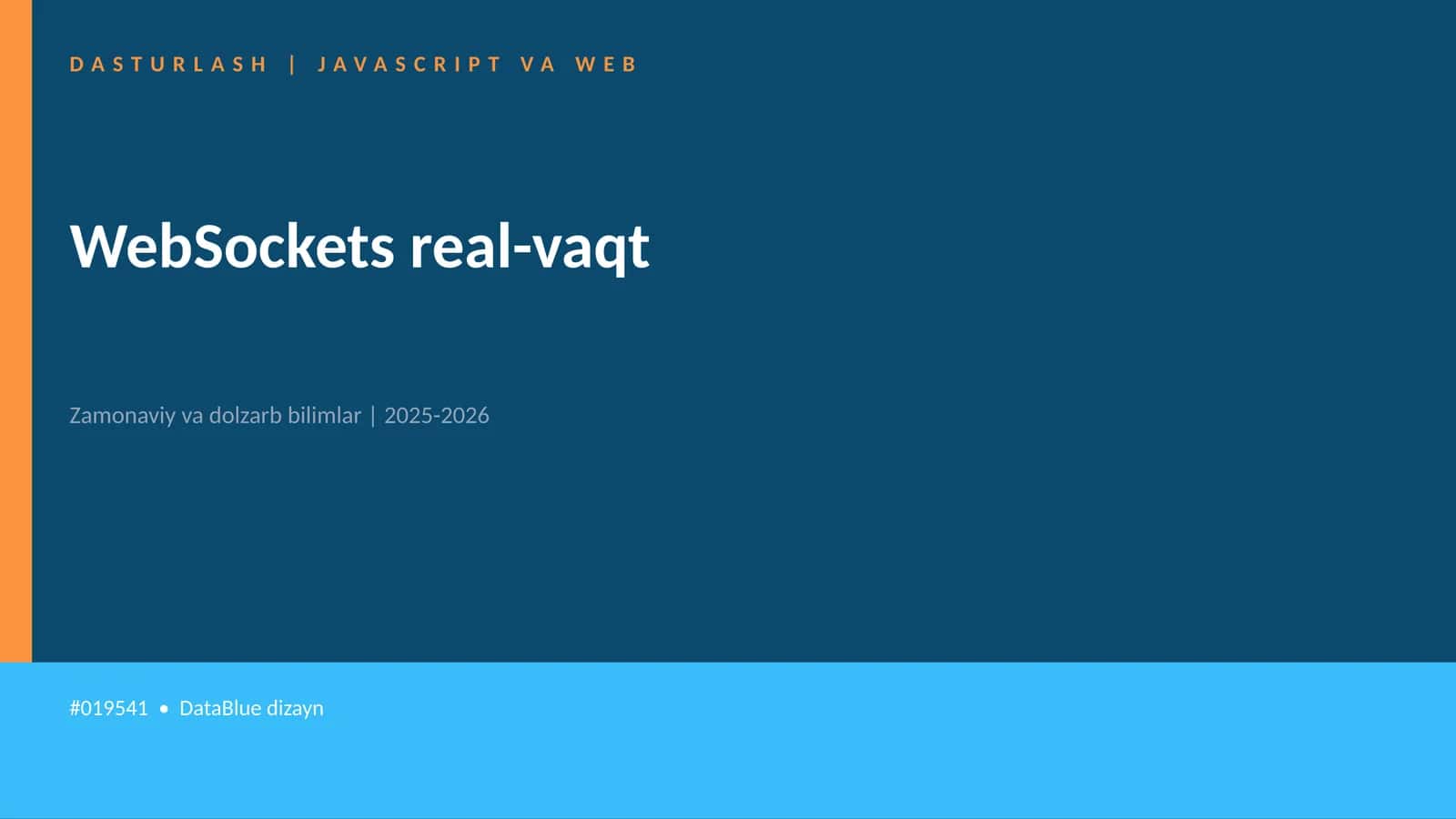 DASTURLASH | JAVASCRIPT VA WEB 1