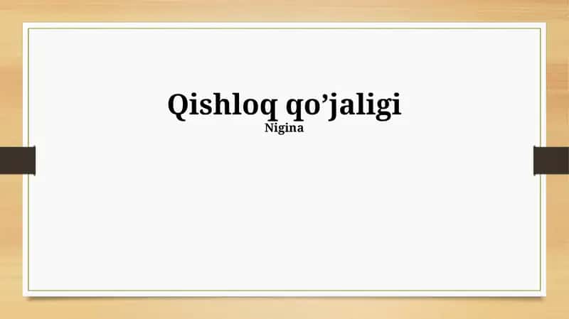 Qishloq qo’jaligi 1