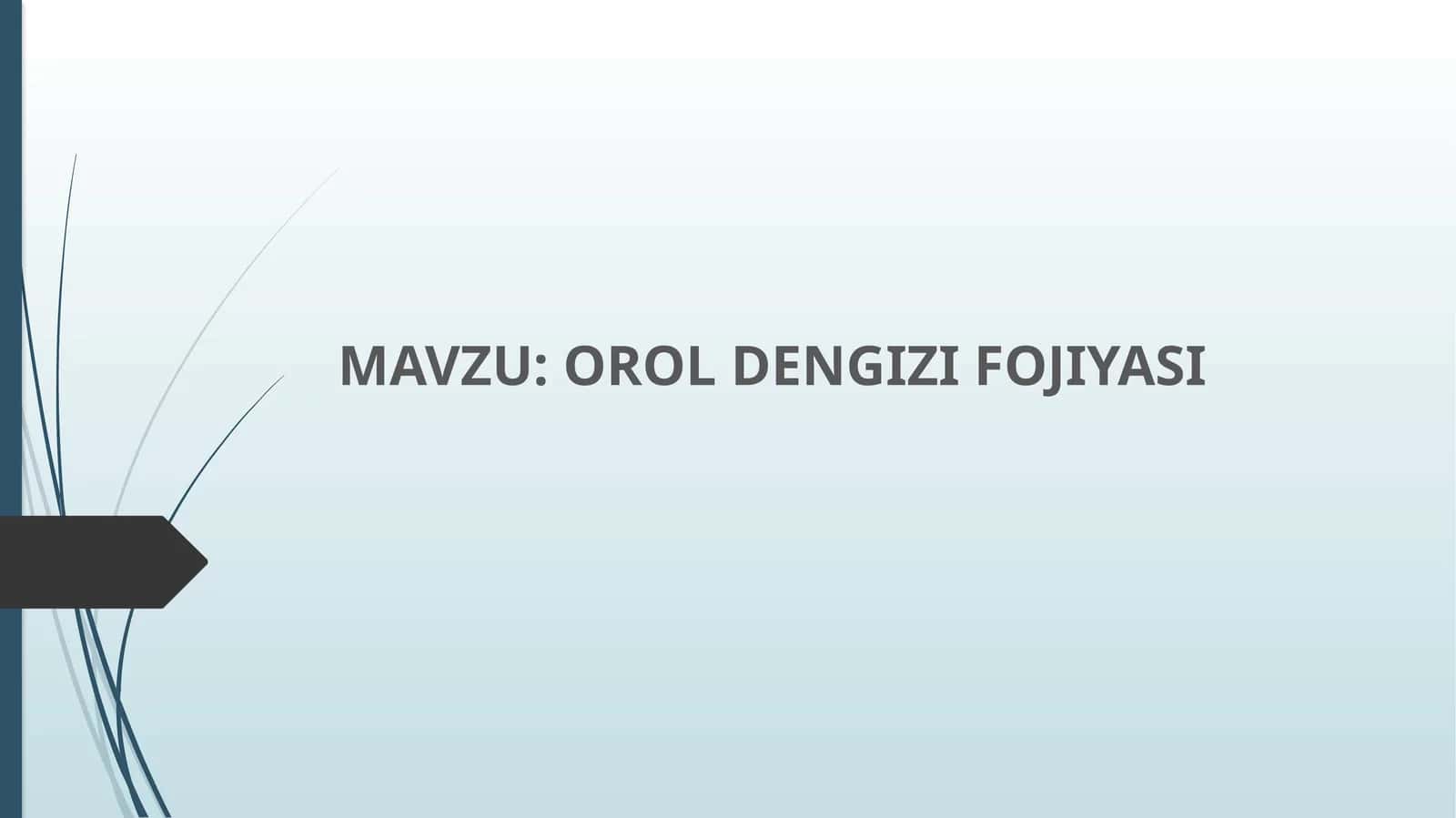 Orol dengizi fojiyasi 1