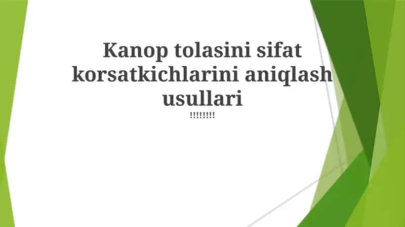 Kenaf tolasi sifatini baholashning qo'llanilishi 1