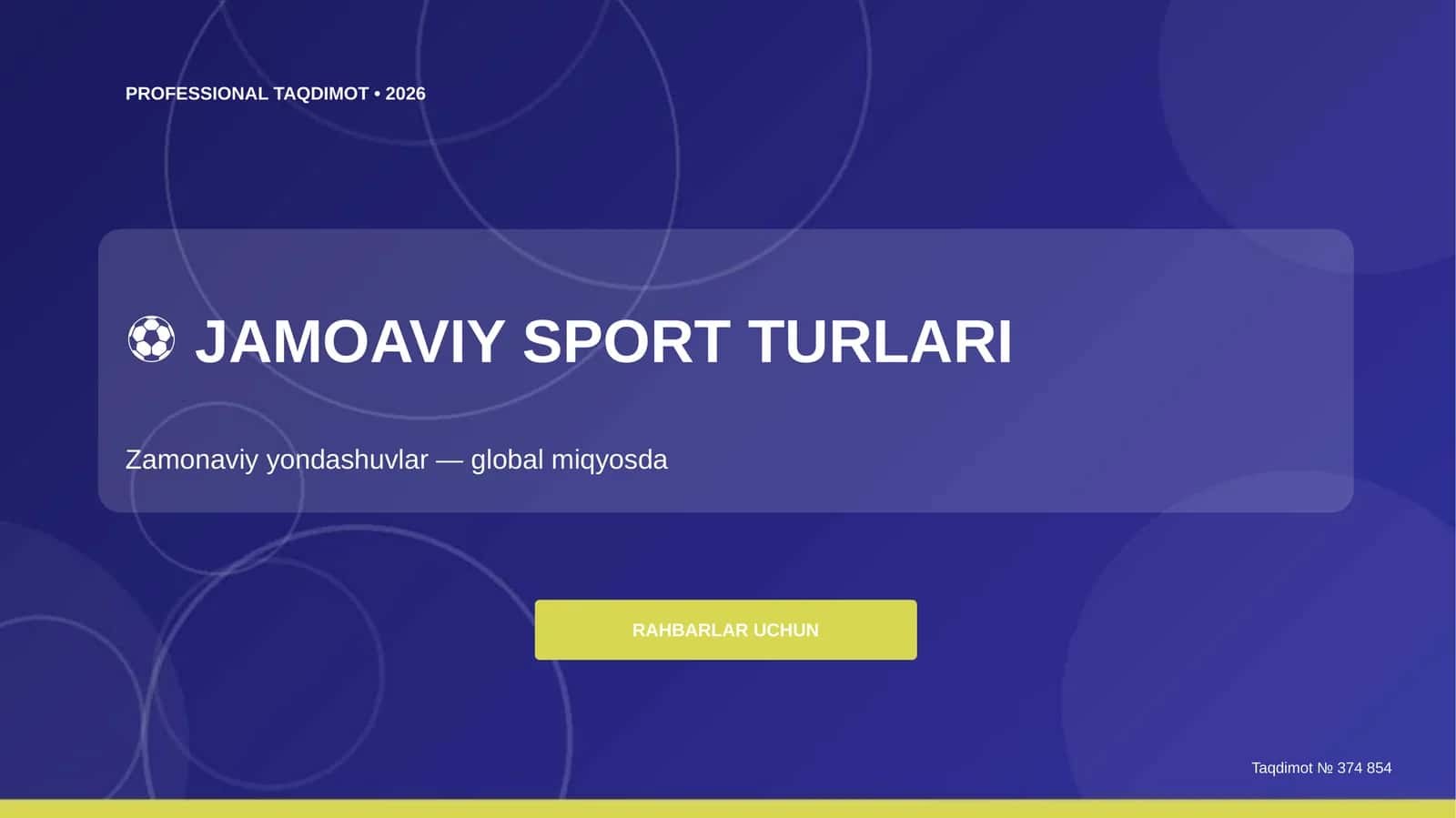 PROFESSIONAL TAQDIMOT • 2026 1
