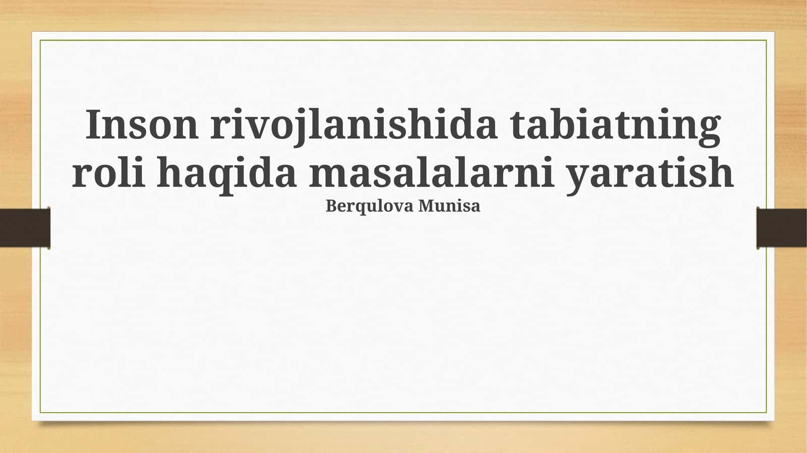 Tabiat va inson evolyutsiyasi: Biologik va psixologik bog‘liqlik 1