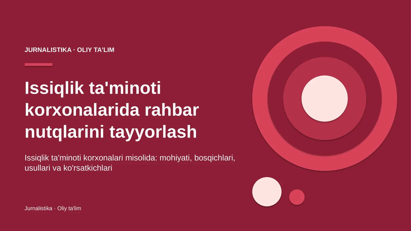 Issiqlik ta'minoti korxonalarida rahbar nutqlarini tayyorlash 1