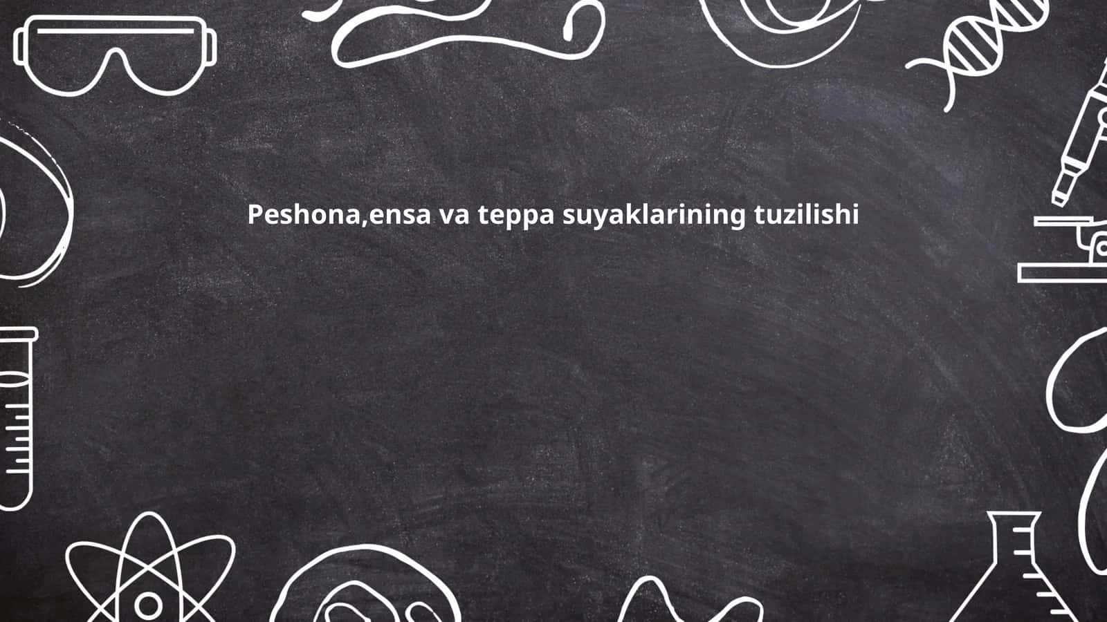 Peshona,ensa va teppa suyaklarining tuzilishi 1