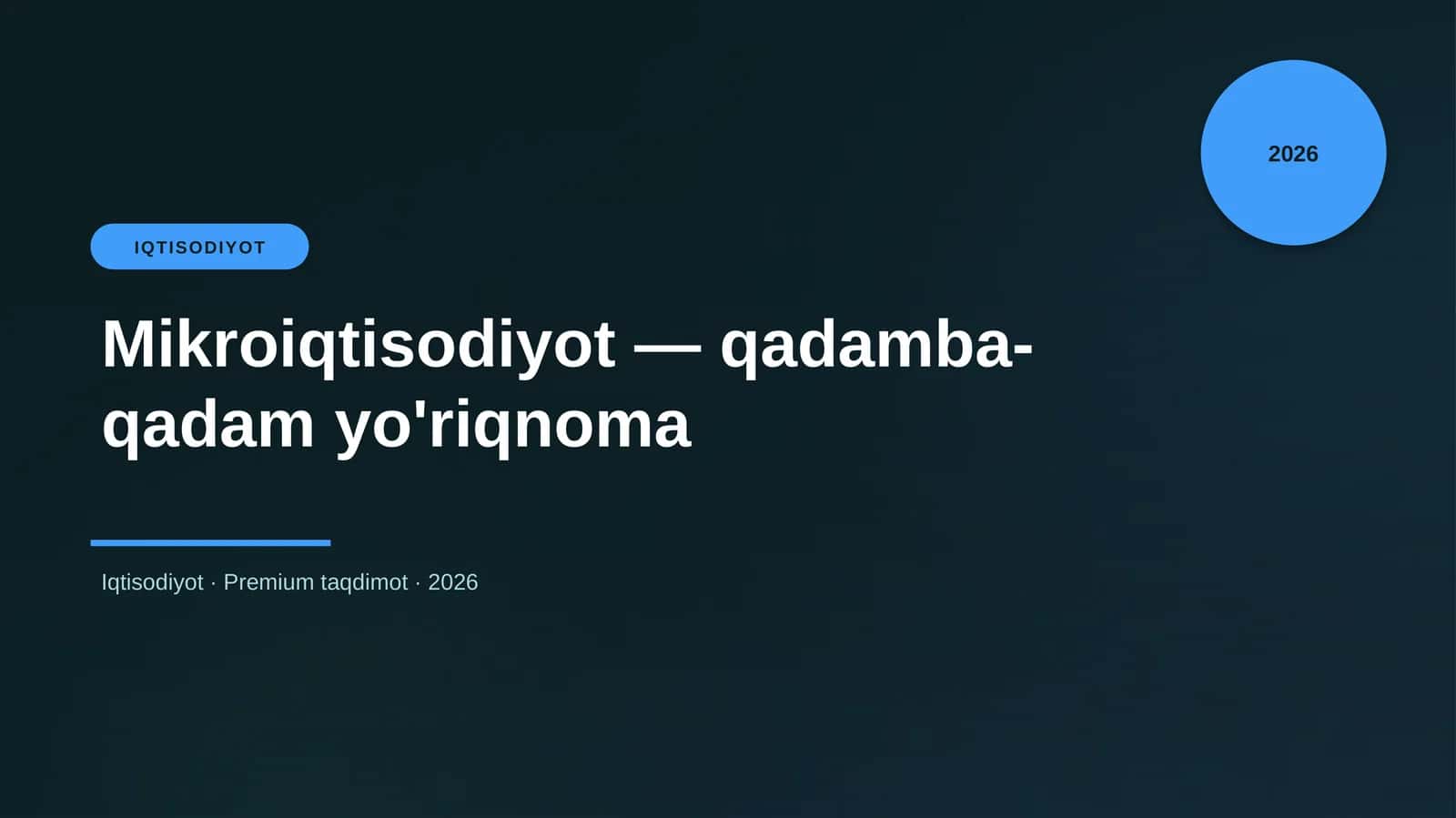 Mikroiqtisodiyot — qadamba-qadam yo'riqnoma 1