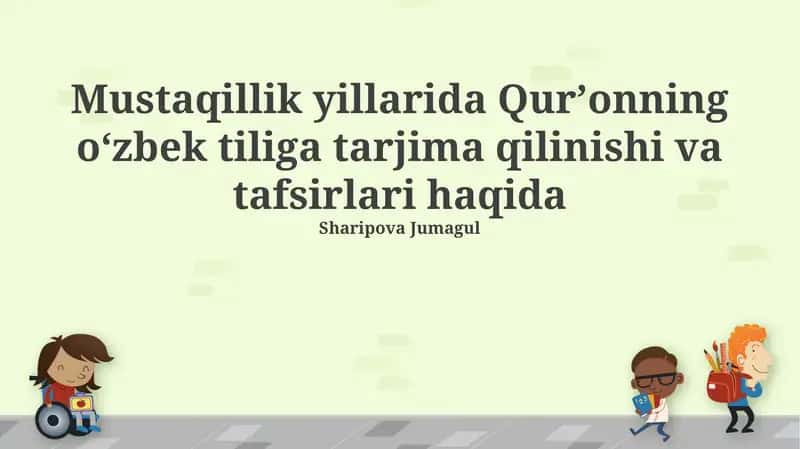 Mustaqillik Yillarida Qur'on Tarjimalari 1