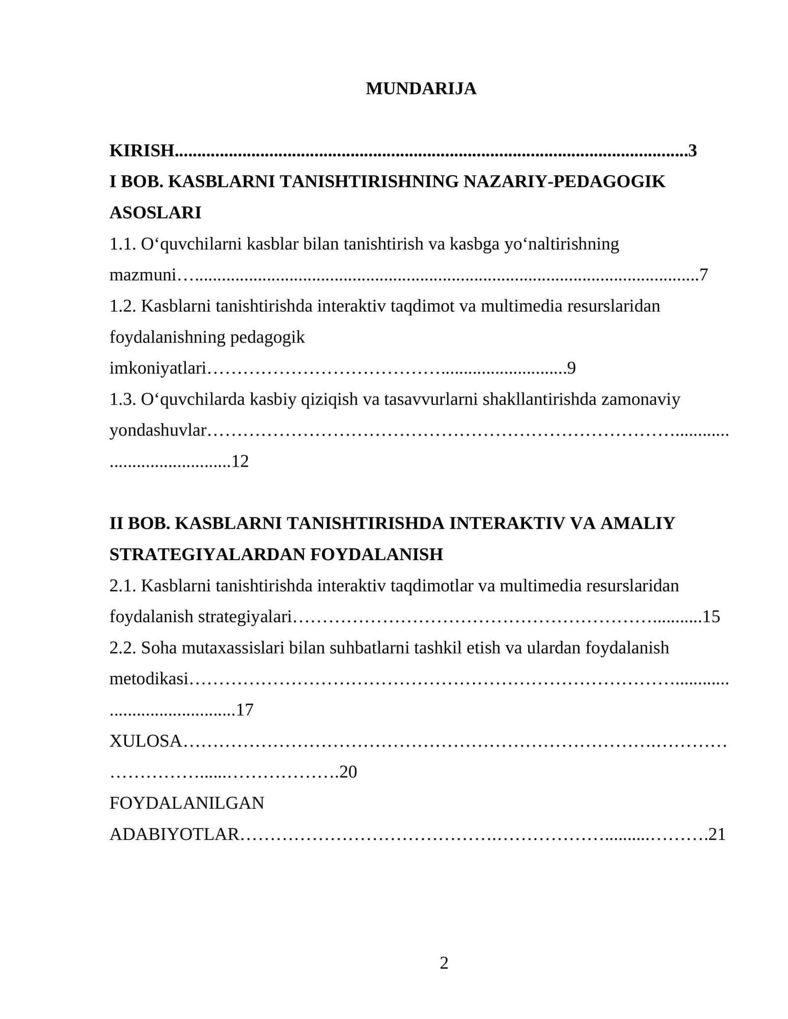 Kasblarni tanishtirishda interaktiv taqdimotlar, multimedia resurslari va soha mutaxassislari bilan 1