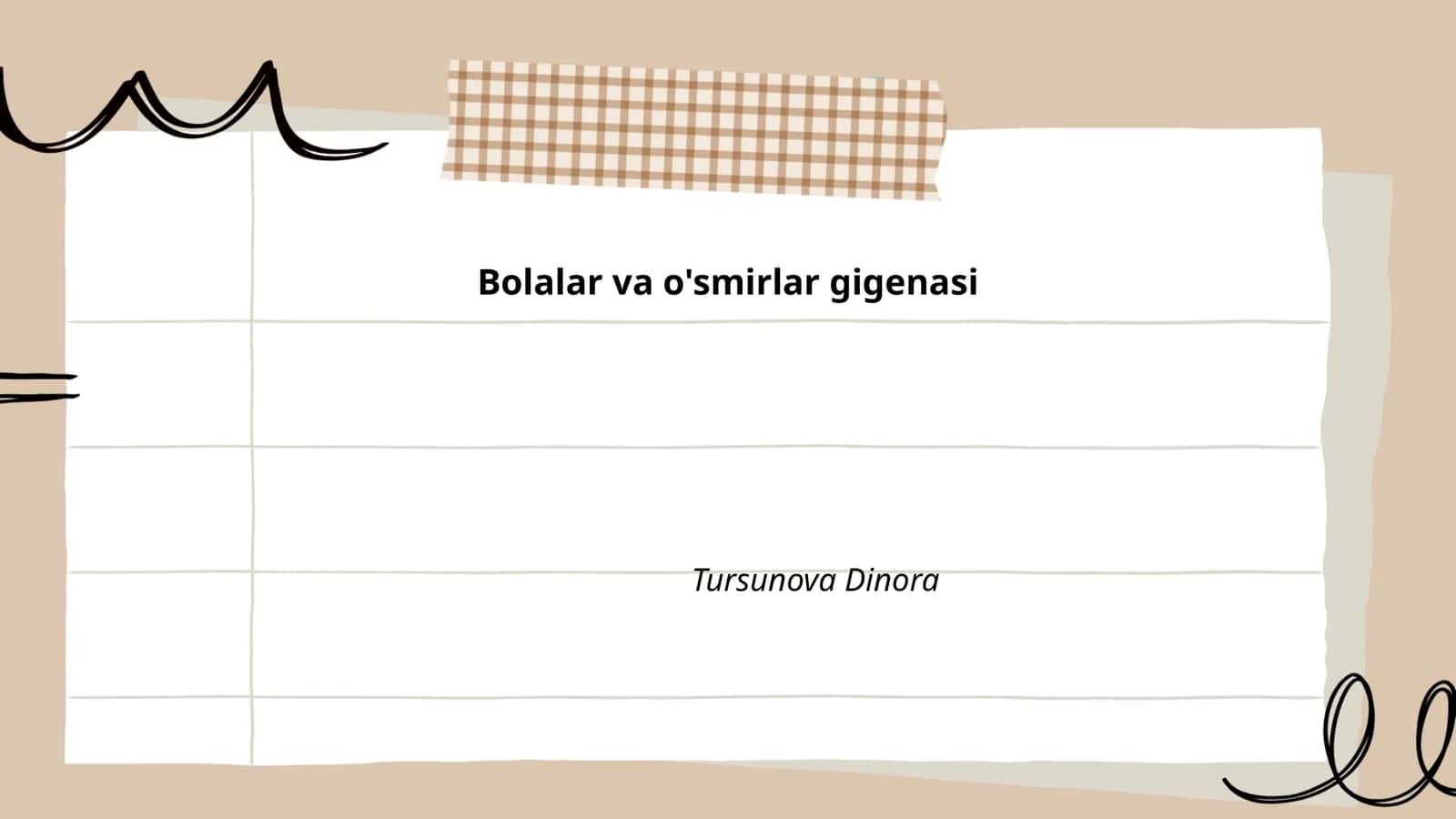 Bolalar va o'smirlar gigenasi 1