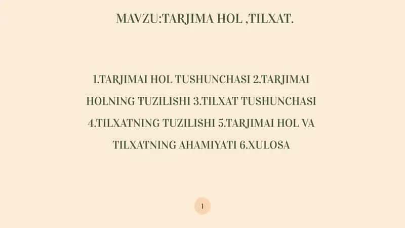 TARJIMAI HOL TUSHUNCHASI 1