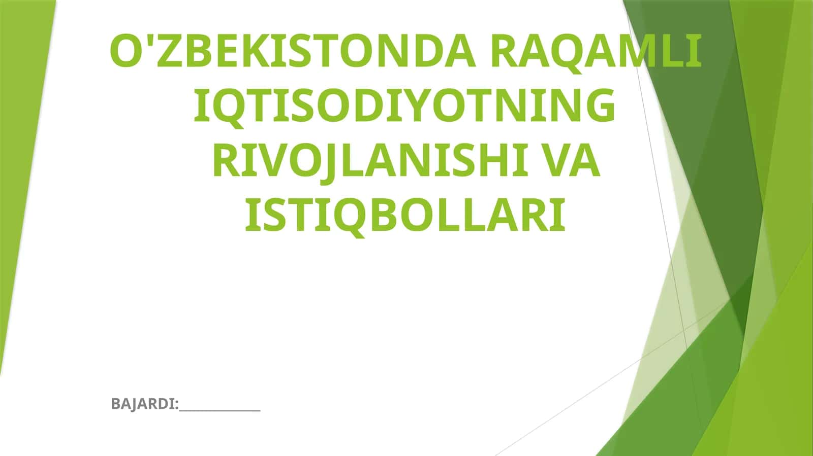 Ra’amli iqtisodiyot tushunchasi 1