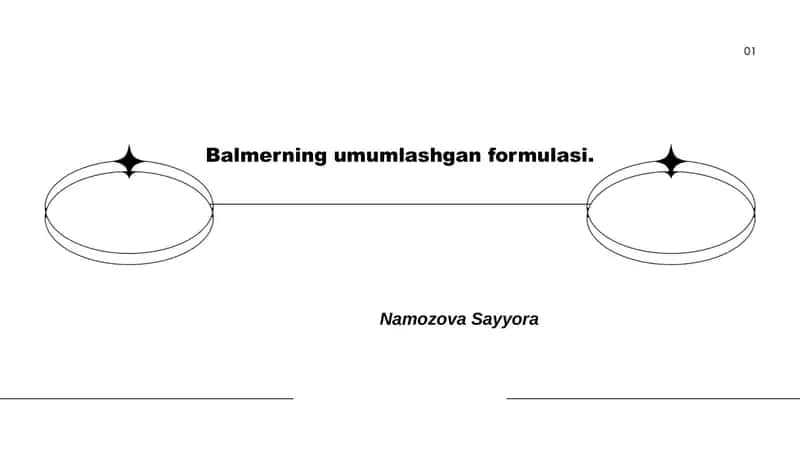 Balmerning umumlashgan formulasi 1
