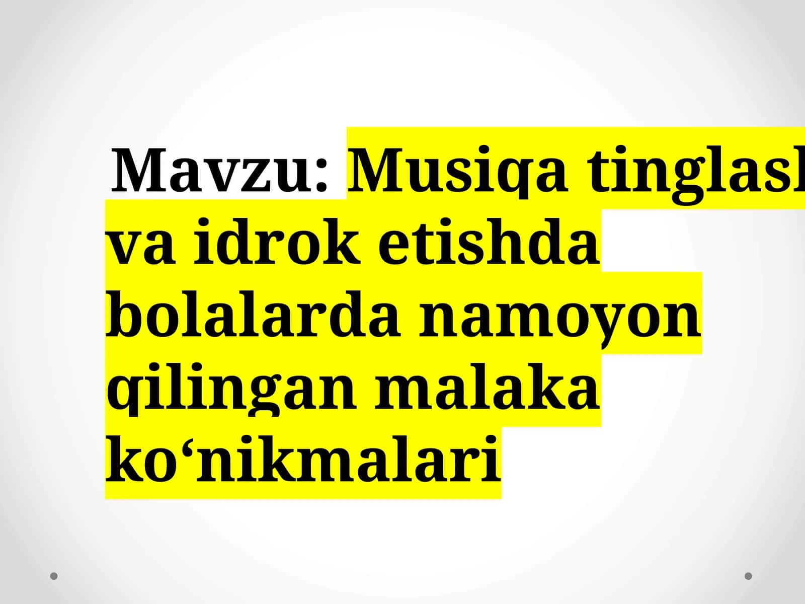 Musiqa Tinglash va Idrokitish 1