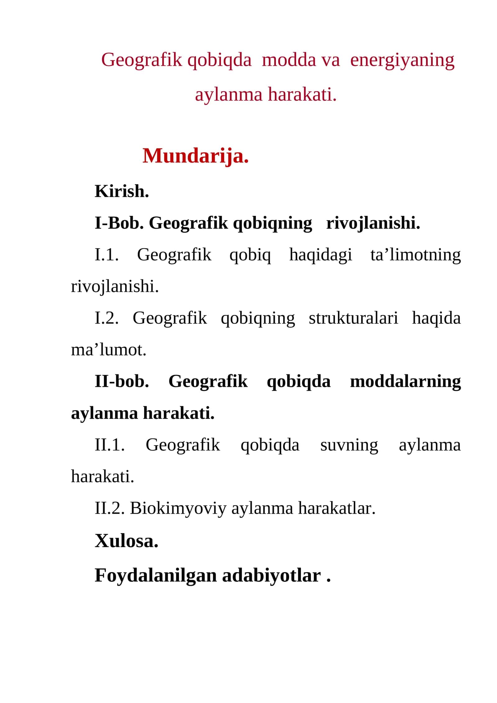 Geografik qobiqda modda va energiyaning aylanma harakati 1