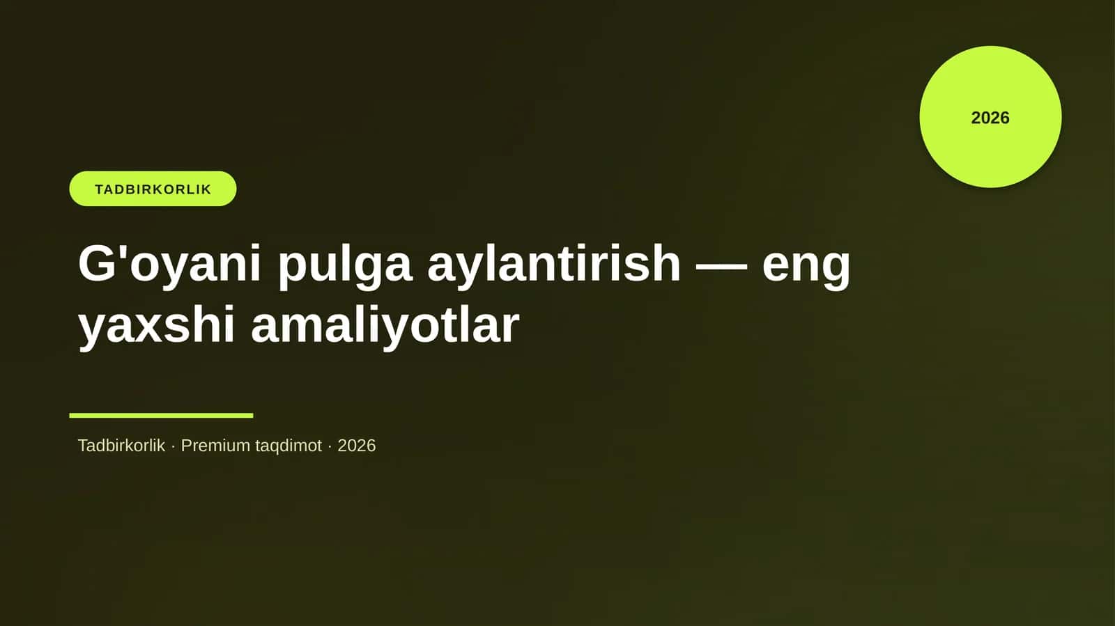 G'oyani pulga aylantirish — eng yaxshi amaliyotlar 1