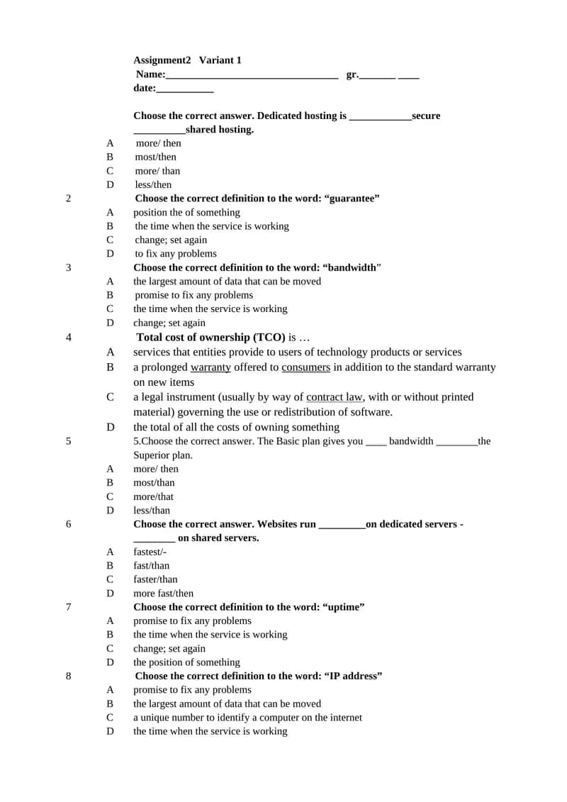 Assignment2 Variant 1 1