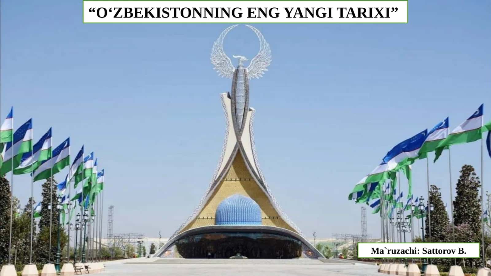 O'zbekistonning eng yangi tarixi 1