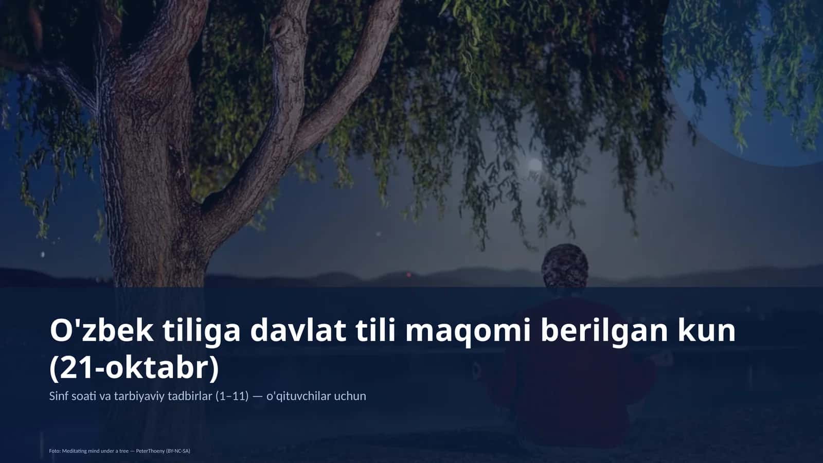 Sinf soati va tarbiyaviy tadbirlar (1–11) 1