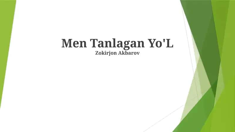 Men Tanlagan Yo'L 1