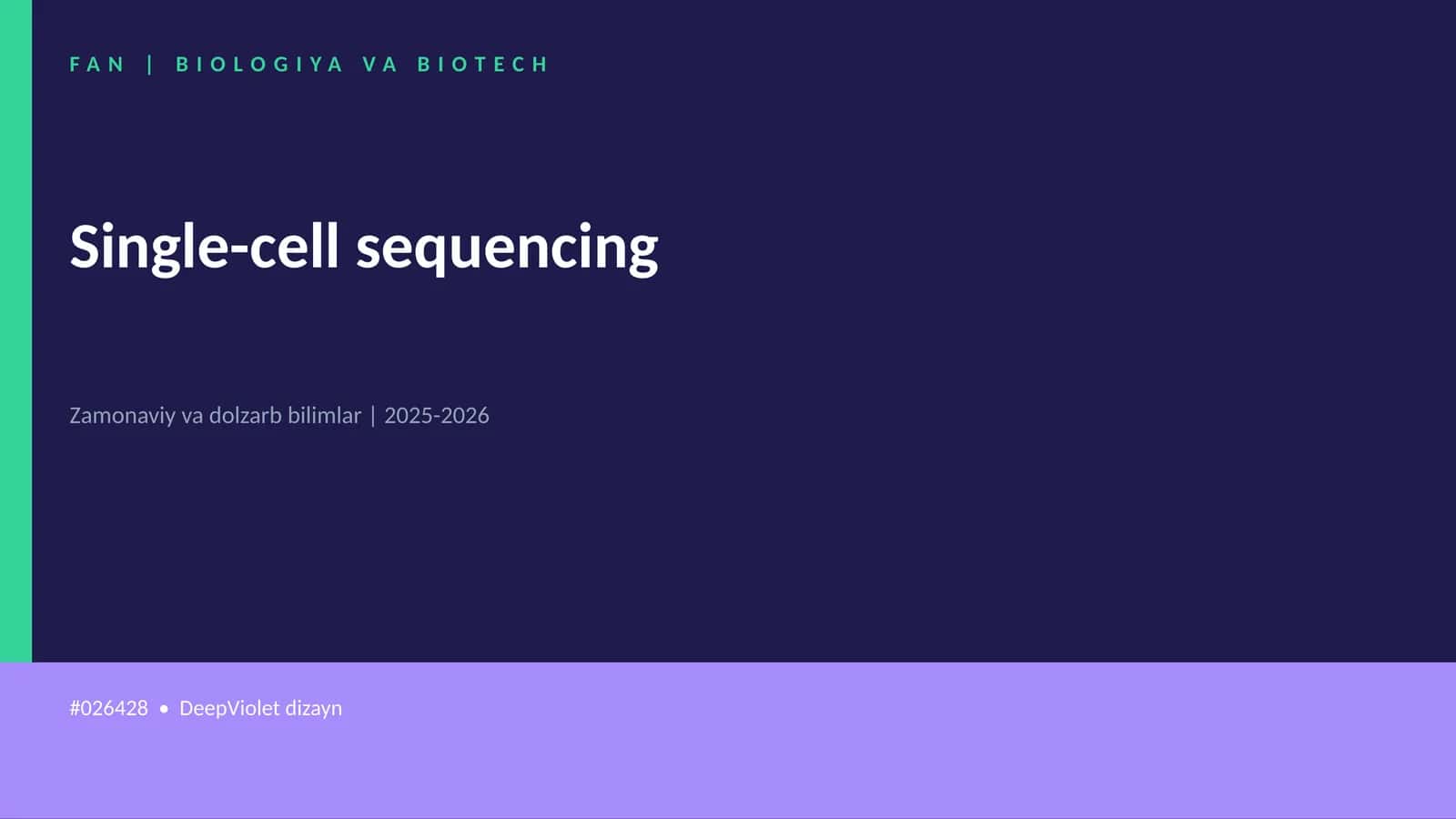 Single-cell sequencing 1