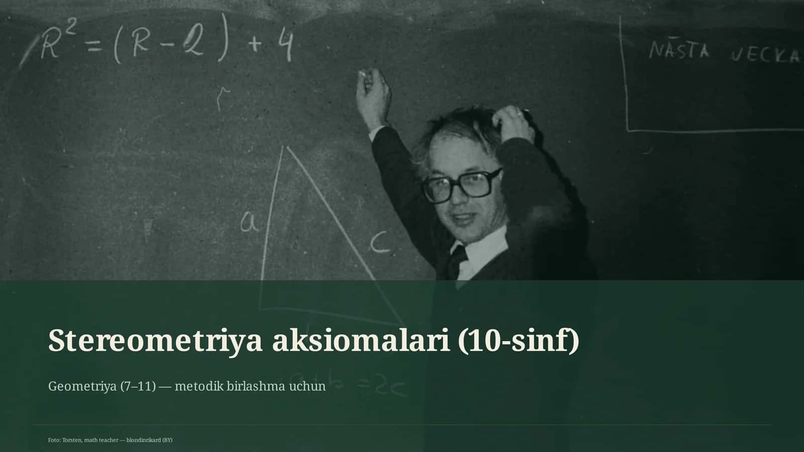 Stereometriya aksiomalari (10-sinf) 1