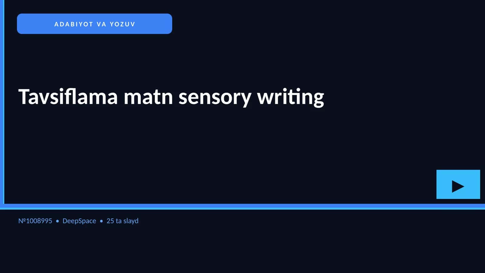 ADABIYOT VA YOZUV 1