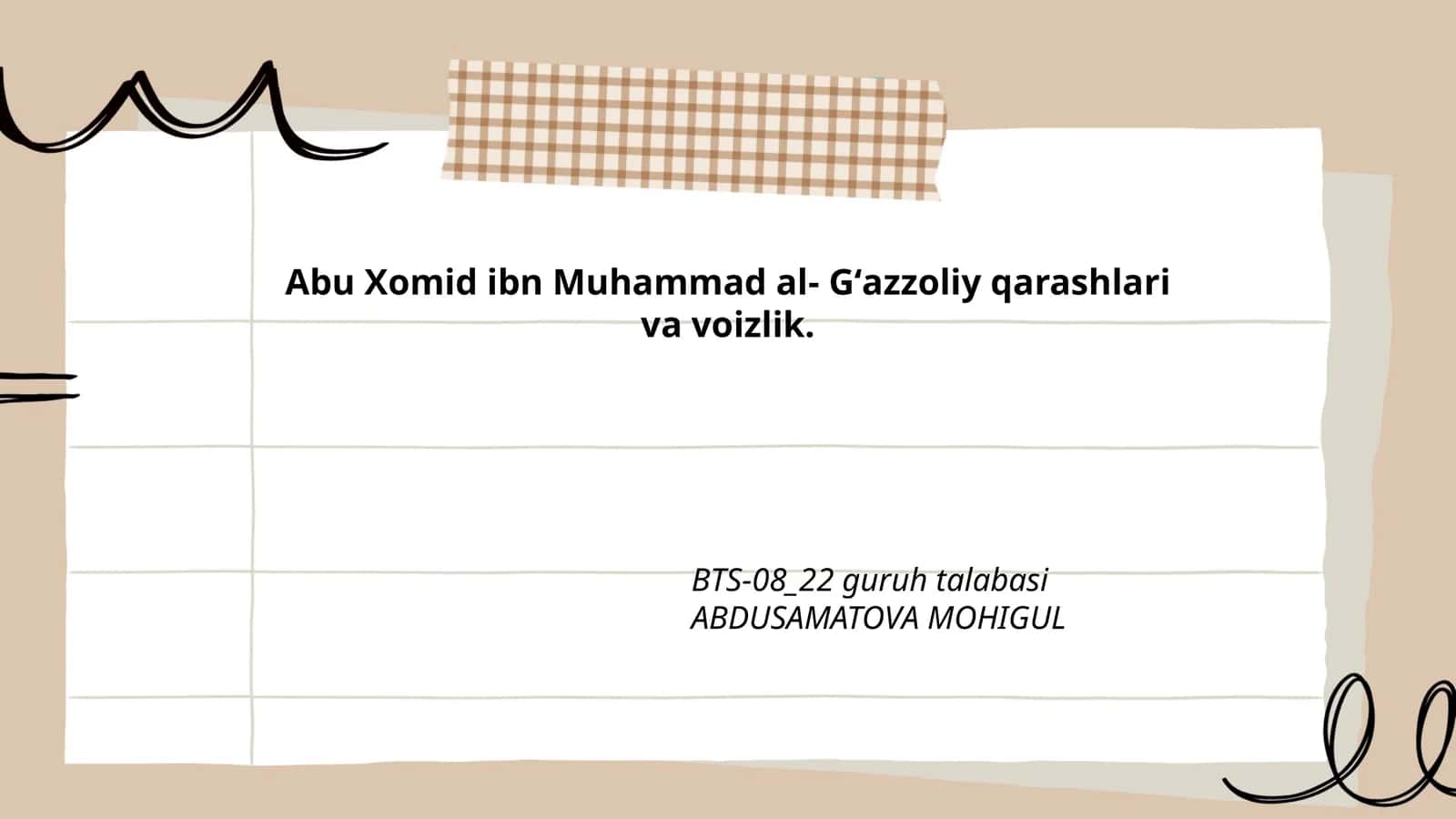 Abu Xomid ibn Muhammad al-Gʻazzoliyning voizlik va daʼvatdagi asosiy tamoyillari 1