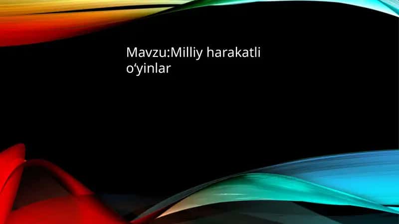 Milliy harakatli oʻyinlar 1
