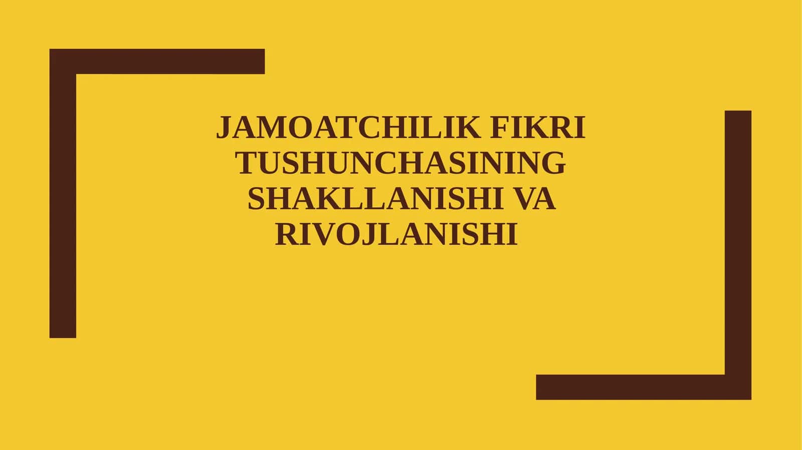 Jamoatchilik fikri tushunchasining shakllanishi va rivojlanishi 1