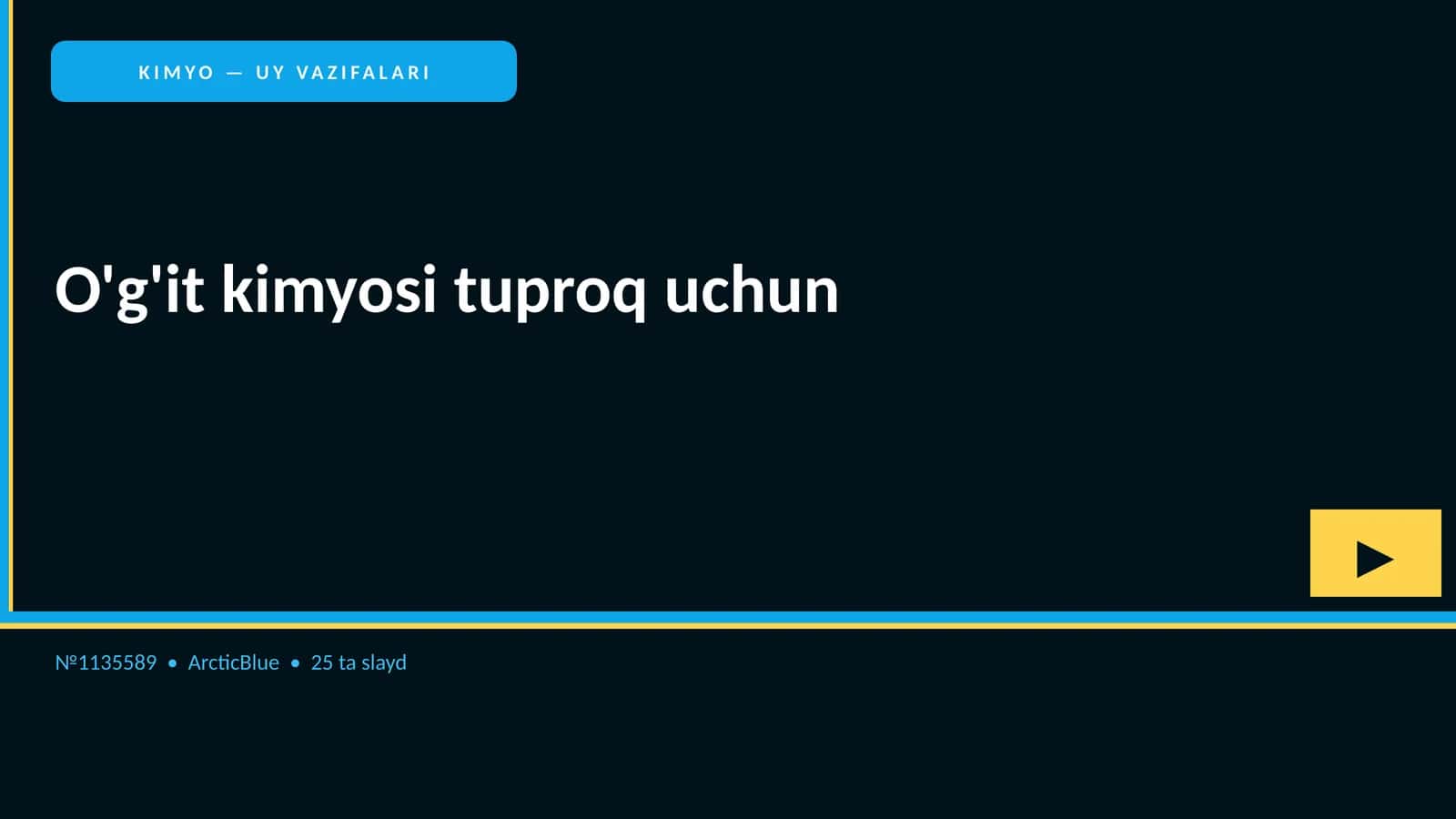 KIMYO — UY VAZIFALARI 1