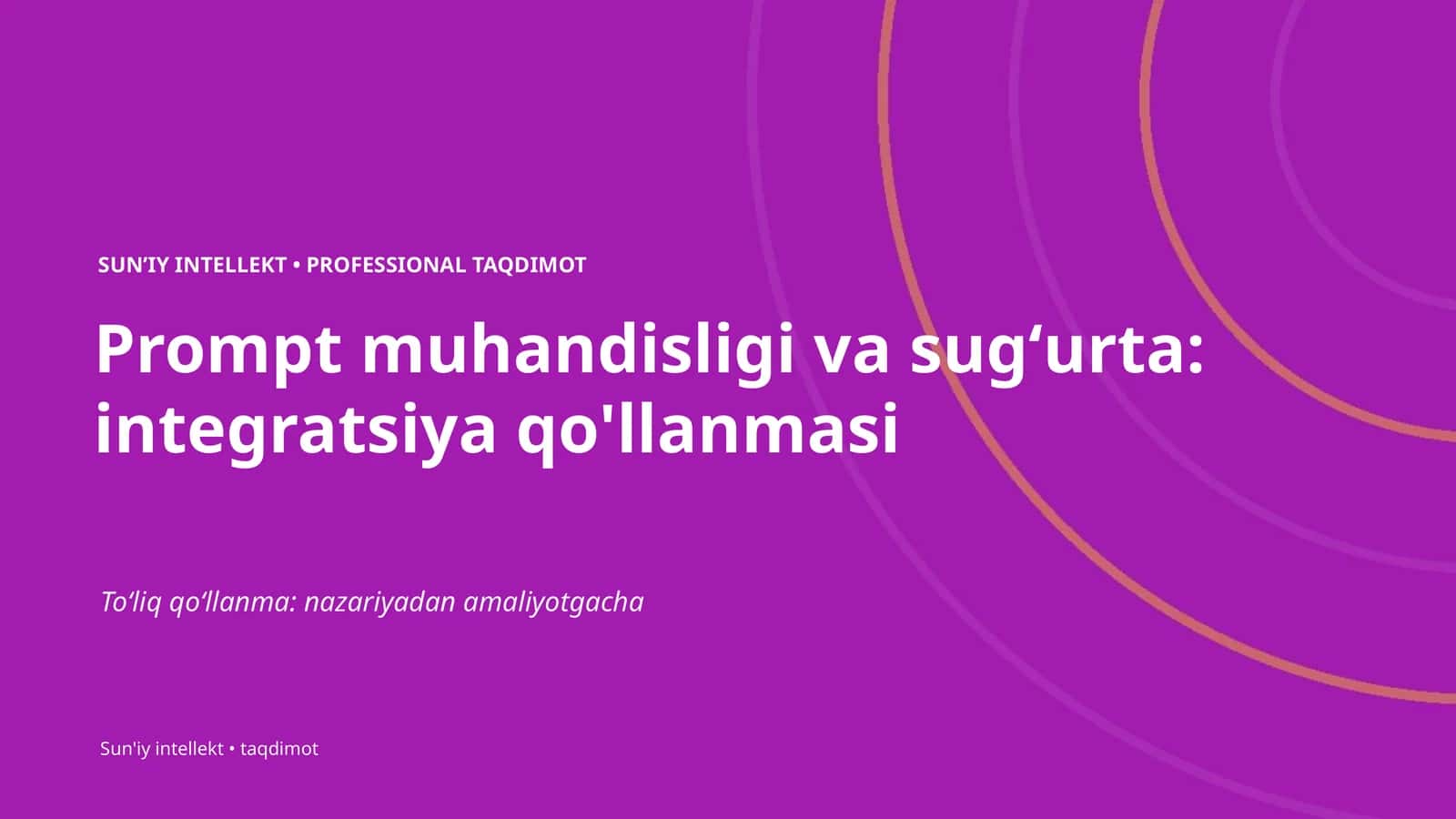 Prompt muhandisligi va sugʻurta: integratsiya qo'llanmasi 1