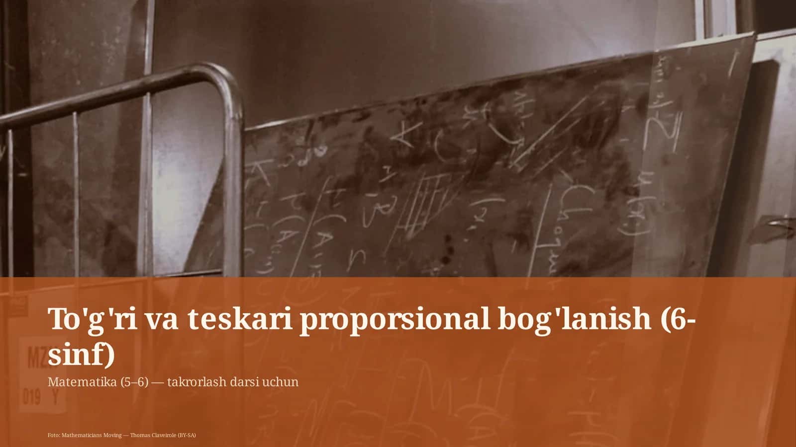 To'g'ri va teskari proporsional bog'lanish (6-sinf) 1