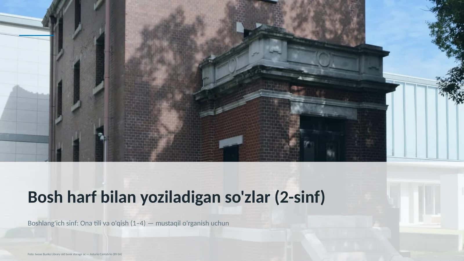 Bosh harf bilan yoziladigan so'zlar (2-sinf) 1