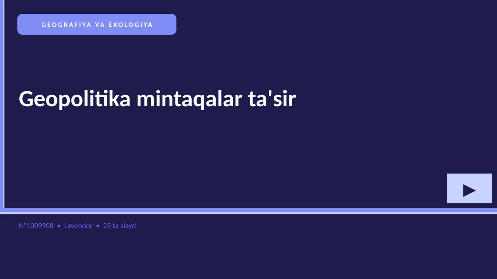 GEOGRAFIYA VA EKOLOGIYA 1