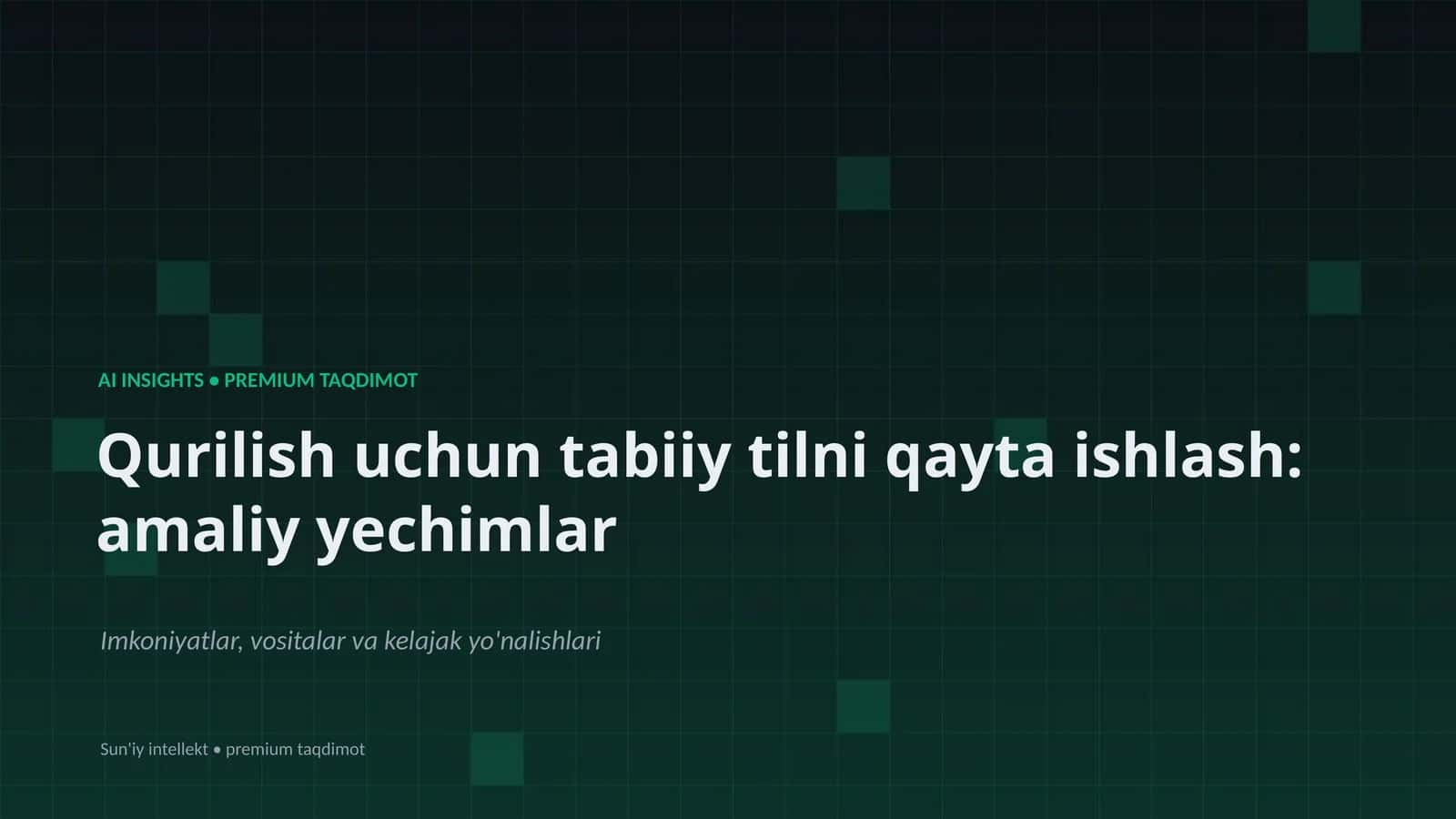 AI INSIGHTS • PREMIUM TAQDIMOT 1