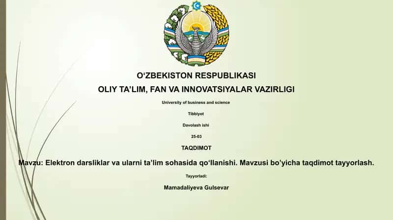 Elektron darsliklar va ularni ta’lim sohasida qo‘llanishi 1